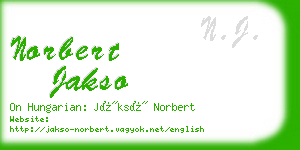 norbert jakso business card